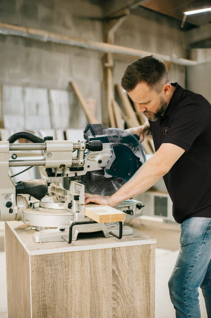 Arizona home remodel team phase 1 services cutting wood in Phoenix